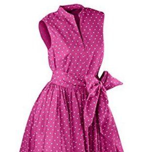 J Peterman Polka Dot Vintage-Style Dress